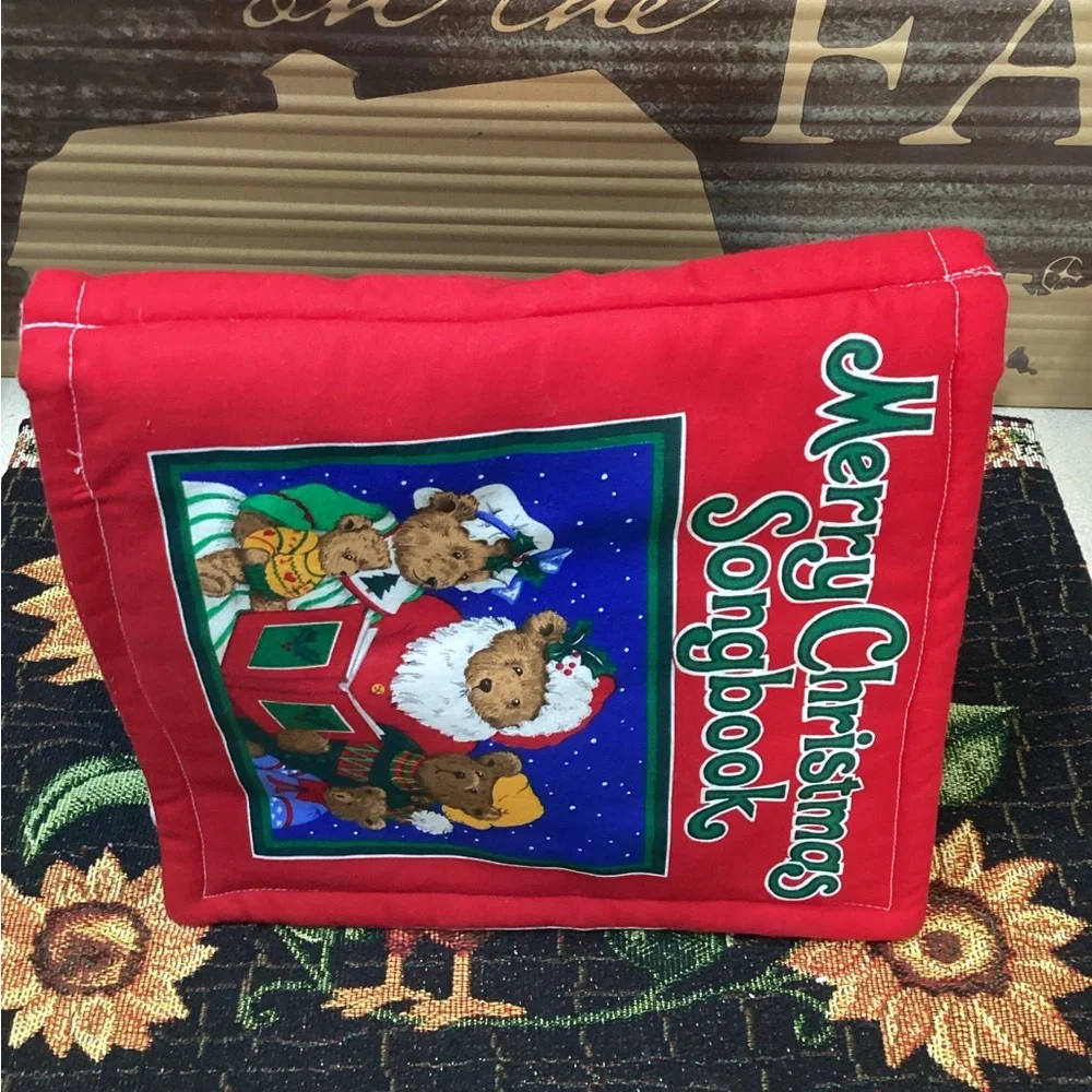 Handmade Cloth Merry Christmas Songbook Great Gift 10 Pages Large Size